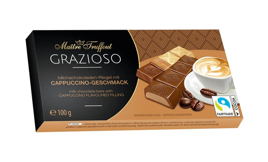 pack of Grazioso Milk Chocolate with Cappuccino Flavoured Filling, 100g