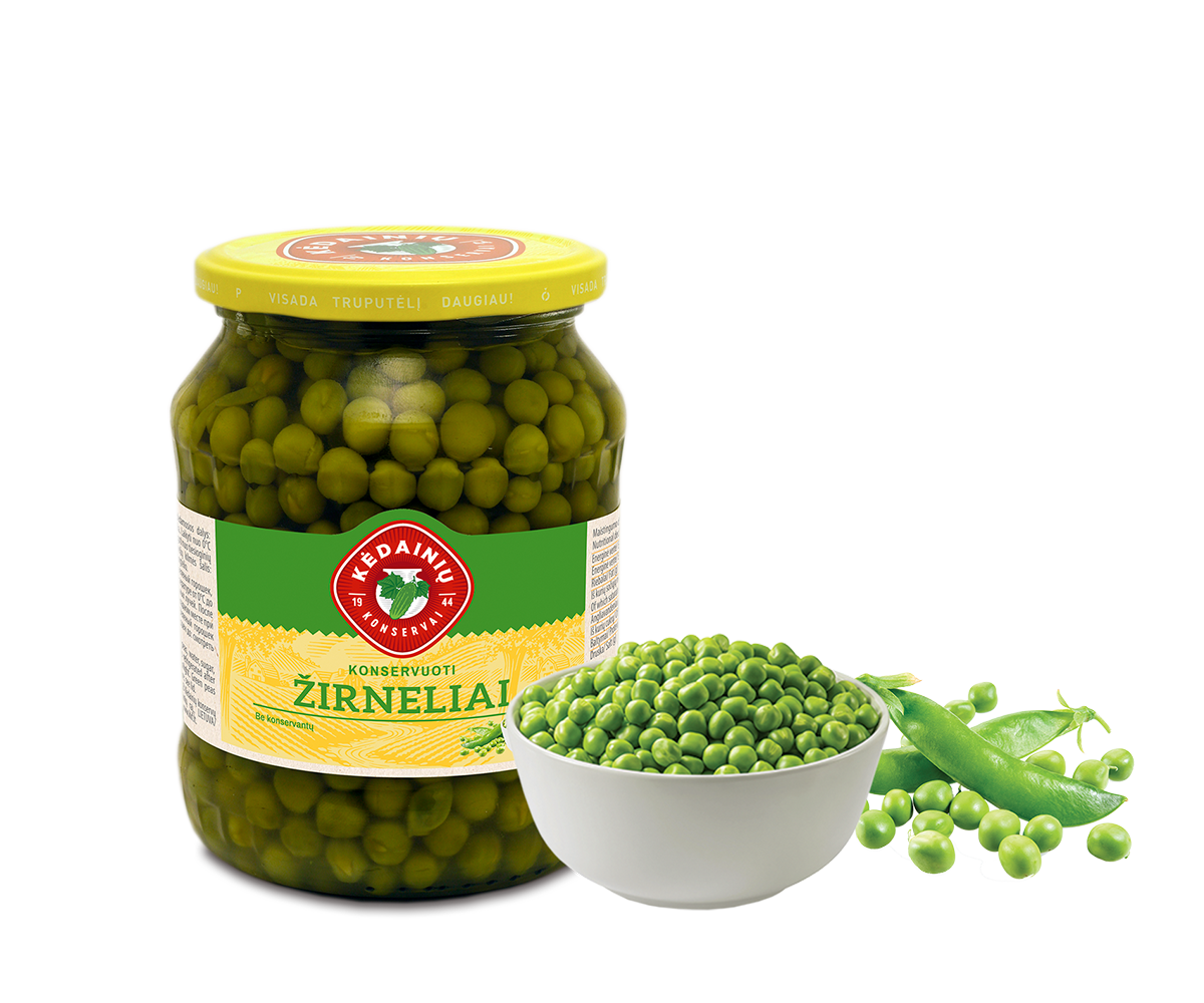 jar of Kedainiu Konservai Green Peas, 690g