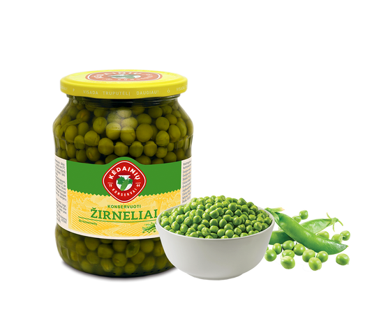 jar of Kedainiu Konservai Green Peas, 690g