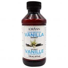 Lorann Clear Imitation Vanilla Extract, 4fl oz bottle