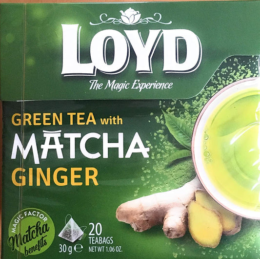 pack of Loyd Matcha Ginger Green Tea, 20TB