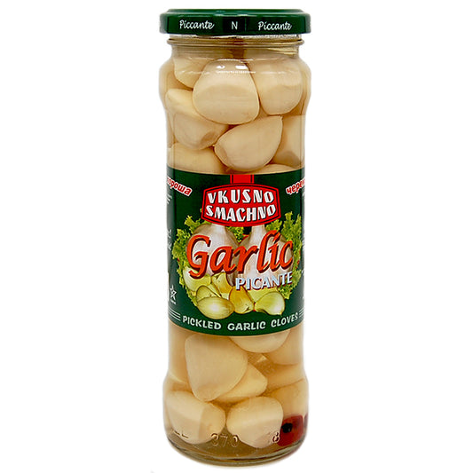 jar of Vkusno Smachno Pickled Garlic Cloves, 370mL