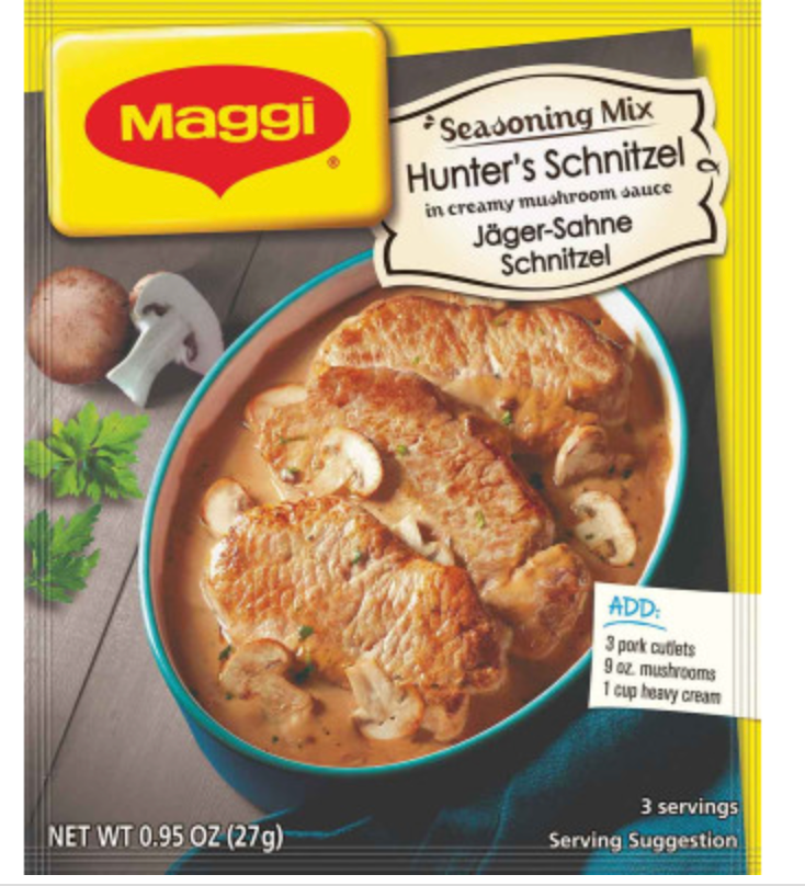 pack of Maggi Hunter's Schnitzel in Creamy Mushroom Sauce, 27g