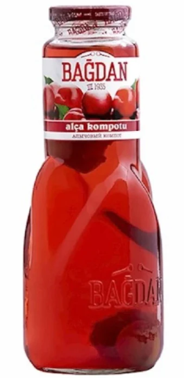 bottle of Bagdan Cherry Plum Compote, 1L