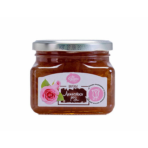 jar of Te Gusto Rose Petal Preserve Jam, 430g