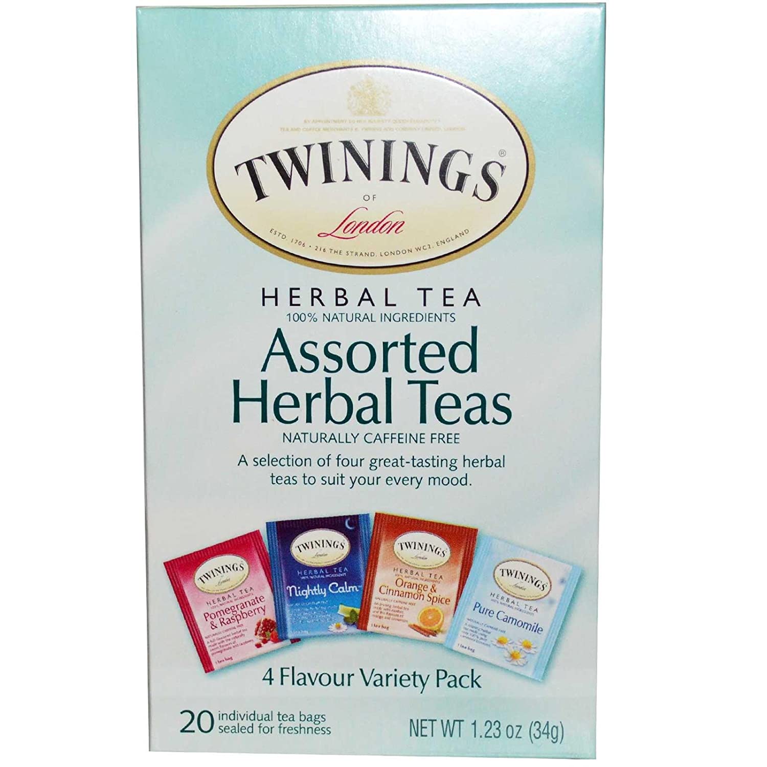 box of Twinings Assorted Herbal Tea, 20TB