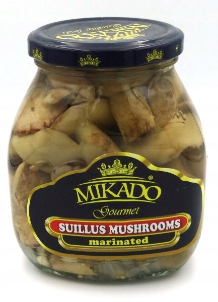 jar of Mikado Gourmet Suillus Mushrooms Marinated, 530g