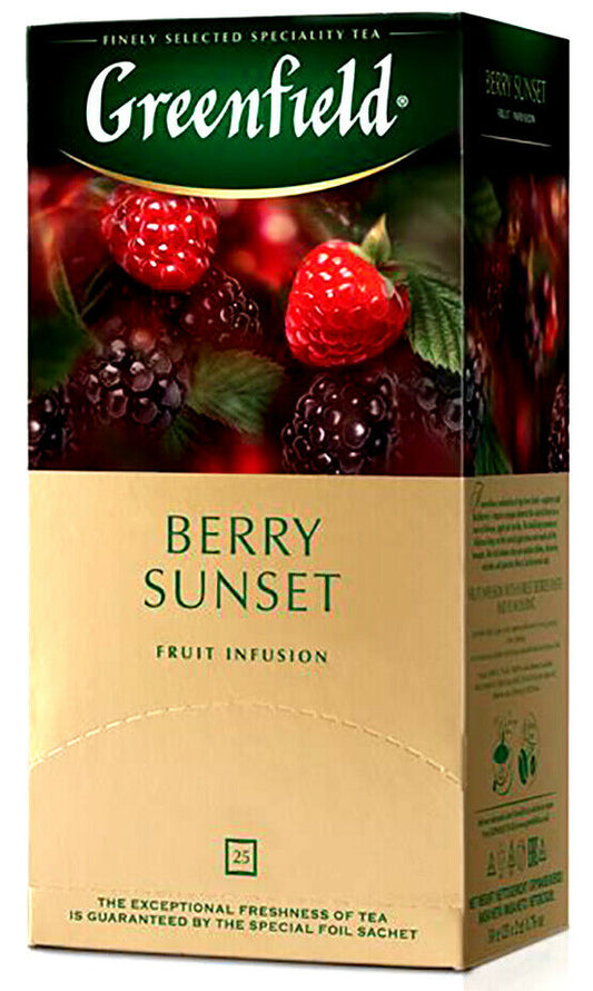 box of Greenfield Berry Sunset Fruit Infusion, 25TB