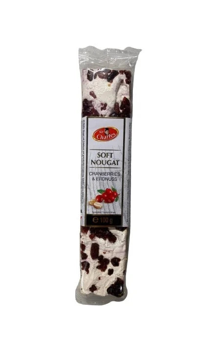 pack of Sir Charles Cranberry & Peanut Soft Nougat, 100g