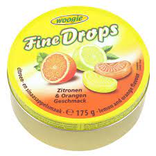 pack of Woogie Fine Drops Lemon and Orange, 175g