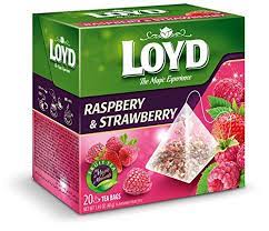 box of Loyd Raspberry & Strawberry Tea, 20TB