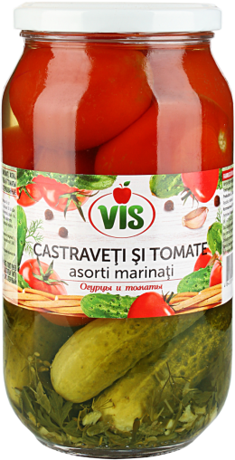 jar of Vis Cucumbers & Tomatoes, 980g