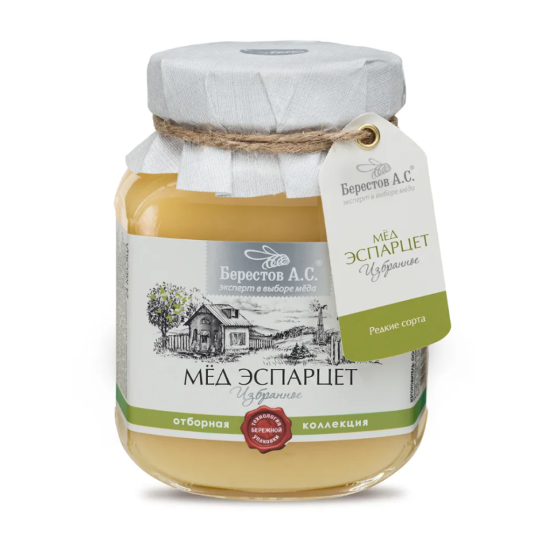 jar of Berestov A.S. Sainfoin Honey, 500g