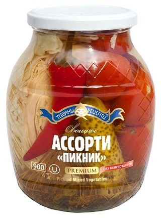 jar of Teshchiny Retsepty Assorted "Picnic", 900g