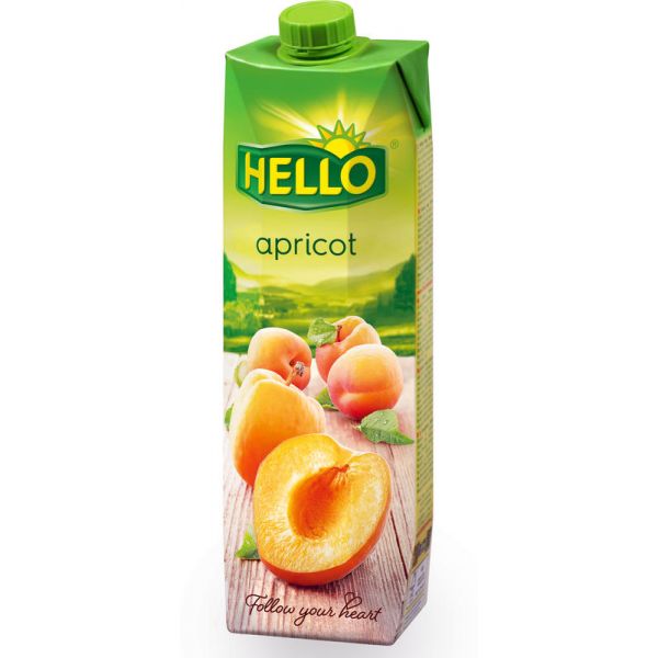 pack of Hello Apricot Juice, 1L