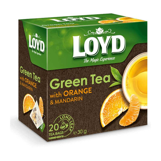 box of Loyd Orange & Mandarin Green Tea, 20TB