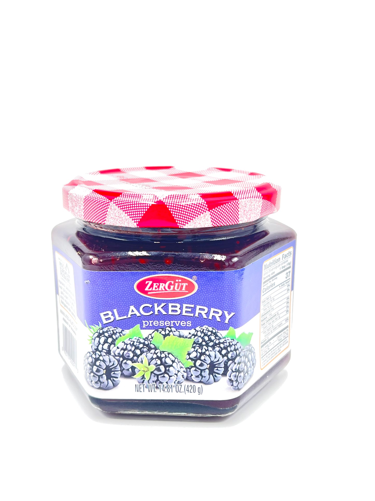 jar of Zergut Blackberry Preserves, 420g