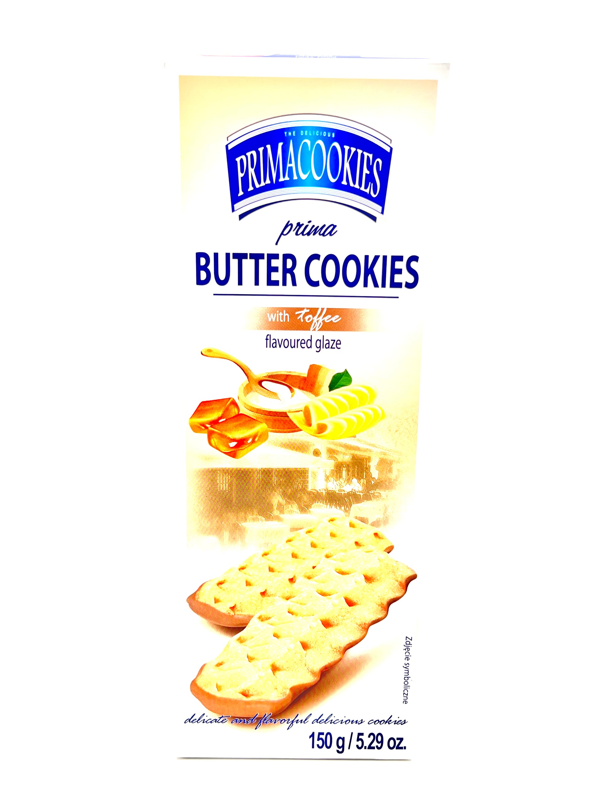 Primacookies Butter Cookies w/ Toffee Flavoured Glaze, 150g pack