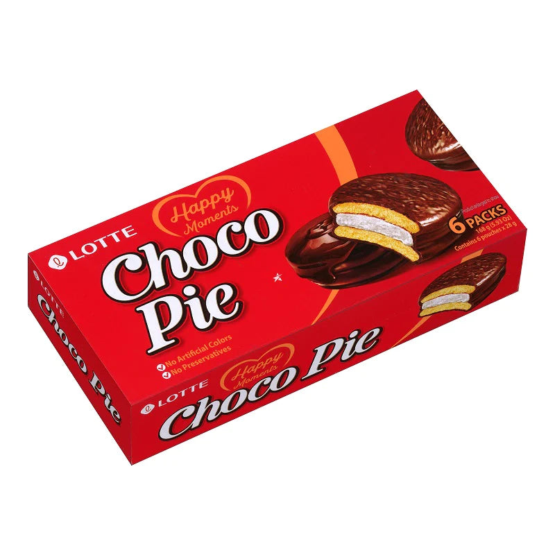 Box of Lotte Choco Pie (6 Count), 168g