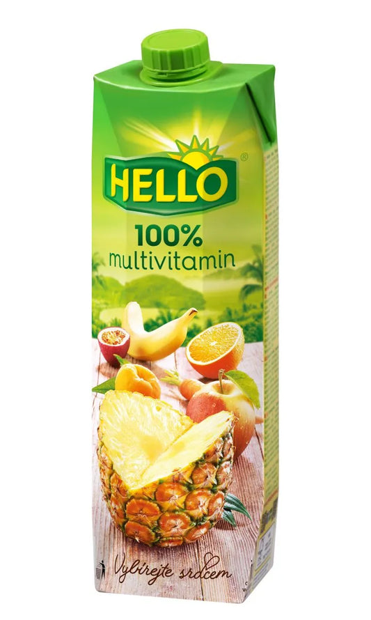 pack of Hello 100% Multivitamin Juice, 1L