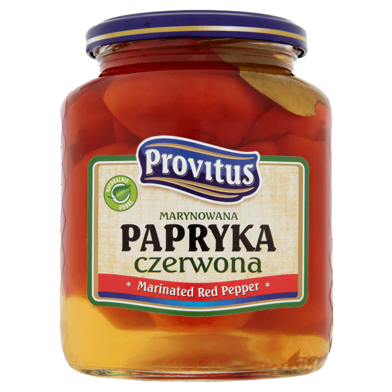 jar of Provitus Marinated Red Pepper, 600g