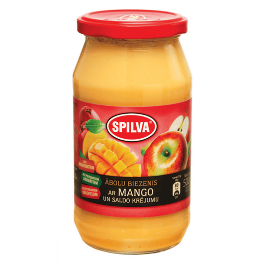 jar of Spilva Apple Puree w/ Mango & Sweet Cream, 500g