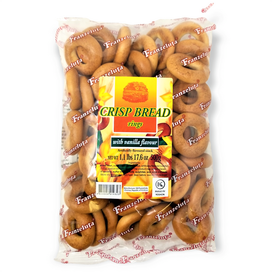 pack of Franzeluta Vanilla Crisp Bread Rings, 500g