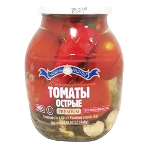 jar of Teshchiny Retsepty Spicy Tomatoes, 900g